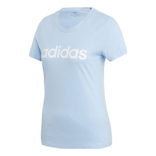 (WMNS) adidas Sports Stylish Short Sleeve Light Blue EI0695