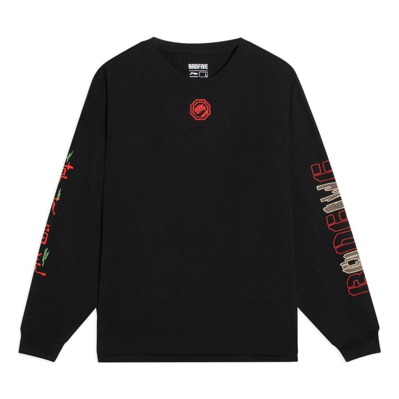 Li-Ning BadFive Graphic Long Sleeve T-shirt 'Black' AHSS727-3