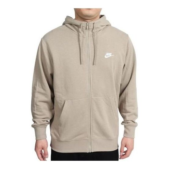 Nike NSW Club Full Zip Hoodie 'Tan' BV2649-247