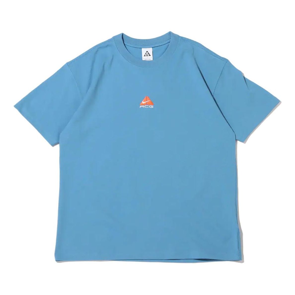 Nike As M Nrg Acg Ss Solid Color Chest Pattern Printing Round Neck Short Sleeve Blue DQ1816-469