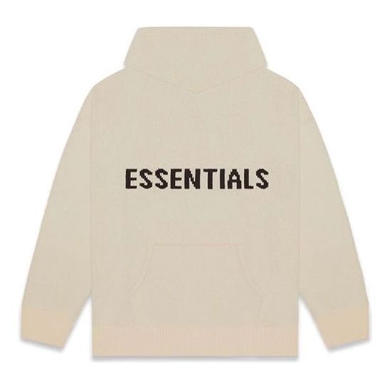 Fear of God Essentials FW20 Knit Logo Hoodie 'Khaki' FOG-FW20-335