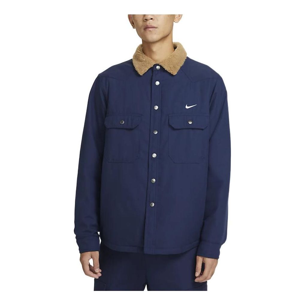 Nike SB Padded Flannel Jacket 'Navy' DQ6329-410