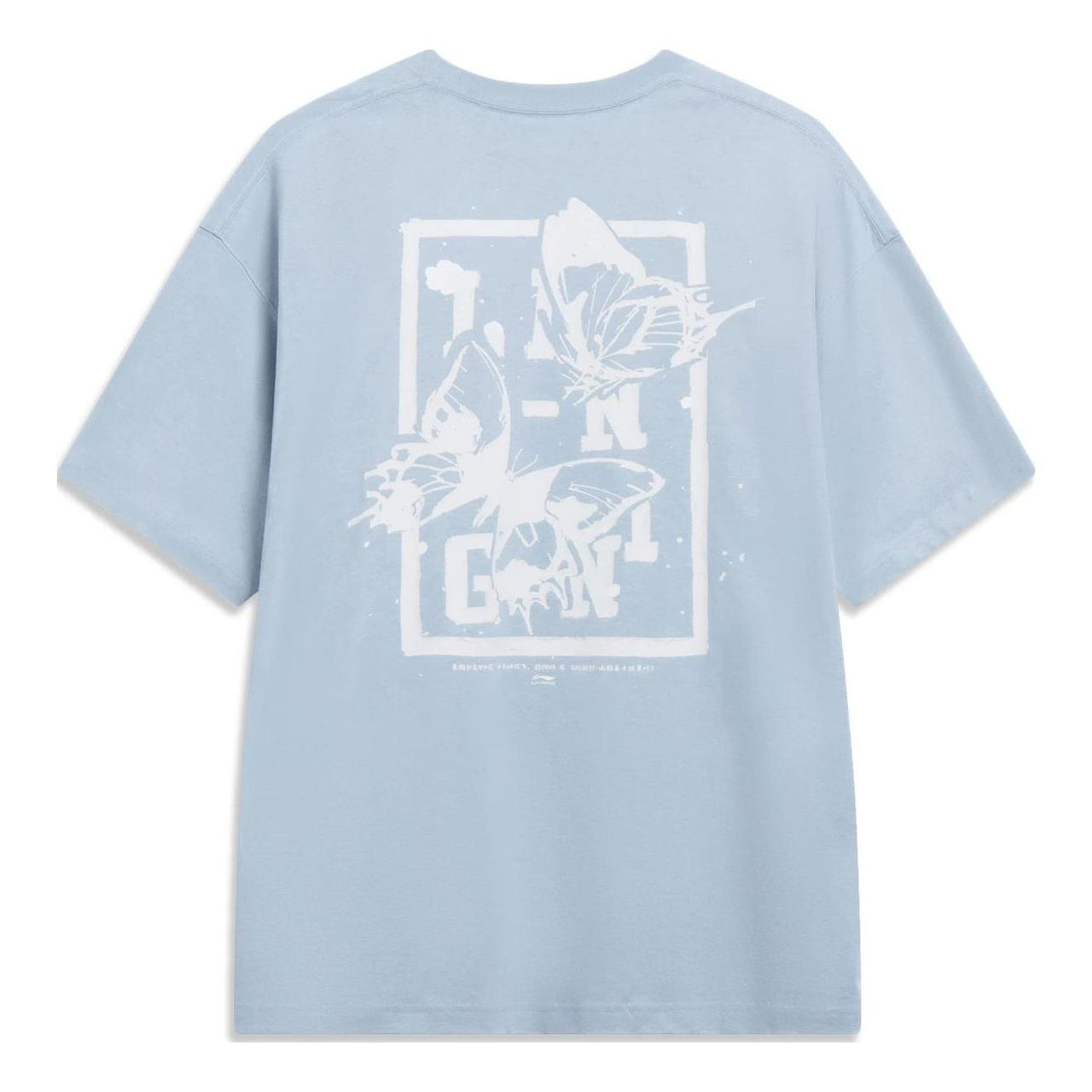 Li-Ning Chinese Culture Butterfly Graphic T-shirt 'Light Blue' AHST203-2