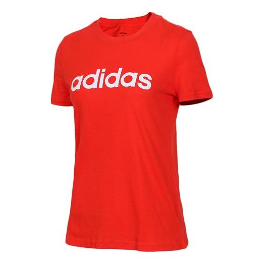 (WMNS) adidas Sports Stylish Short Sleeve Orange DU0631