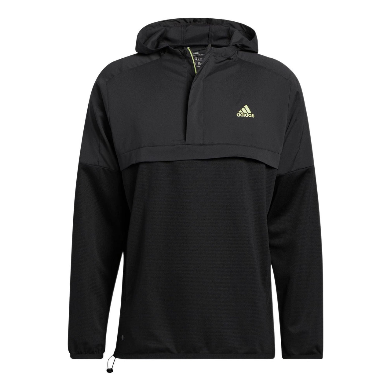 Men's adidas Sport Anorak Logo Printing Zipper Pullover Hooded Jacket Black HA9141