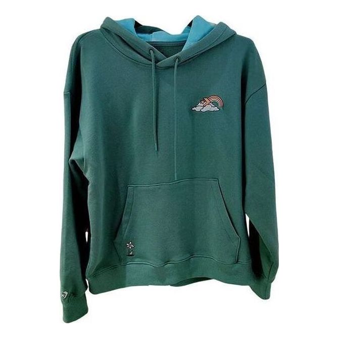 Converse Rainbow Cloud Graphic Pullover Hoodie 'Green' 10025518-A02