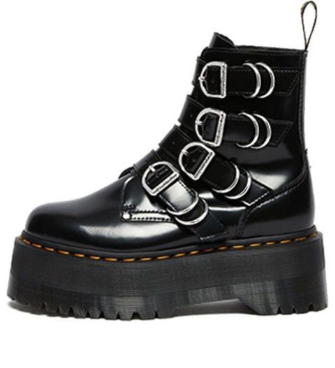 (WMNS) Dr. Martens Jadon Max Hdw 4 Strap Boot Black 26524001