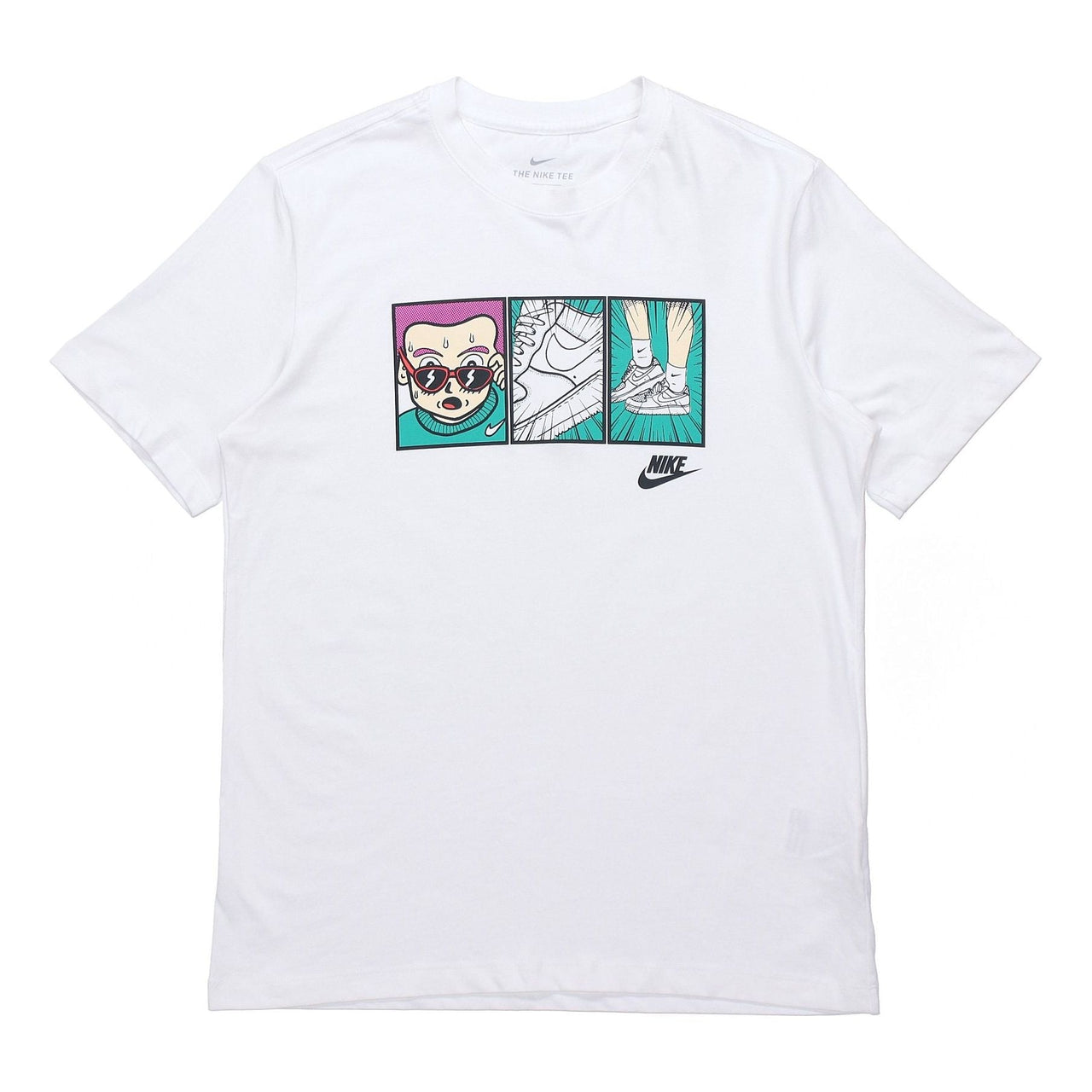 Nike Sportswear NSW AF1 Anime Printing Sports Short Sleeve White DH0012-100