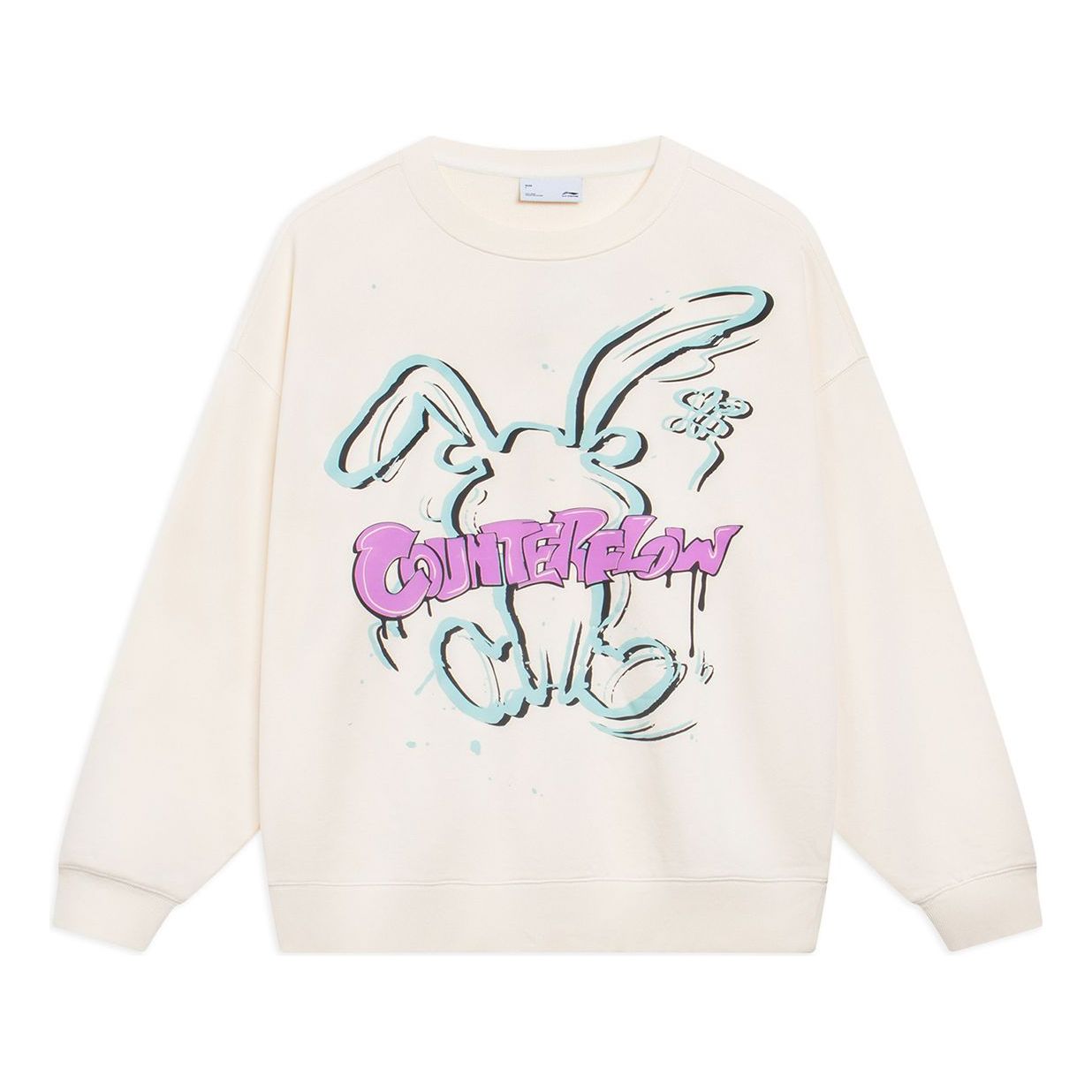 Li-Ning Counterflow Cartoon Rabbit Graphic Sweatshirt 'Beige' AWDT527-1