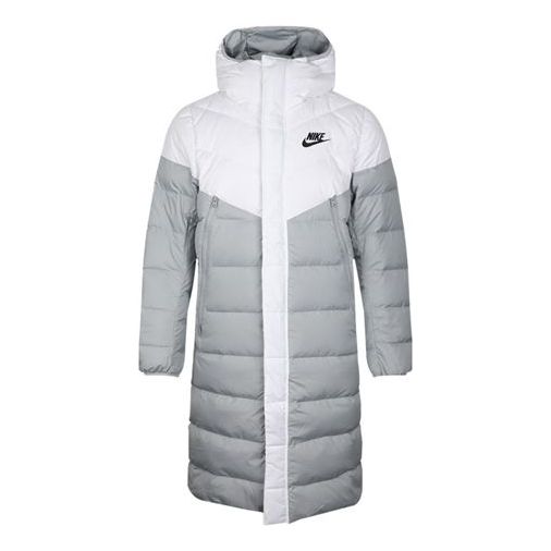 Nike Sportswear Windrunner Down Fill Long Hoodie Down Jacket For Men Grey Gray AA8854-101