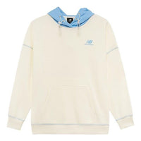 (WMNS) New Balance Lifestyle Fashion Hoodie 'White Blue' AWT23342-CIC