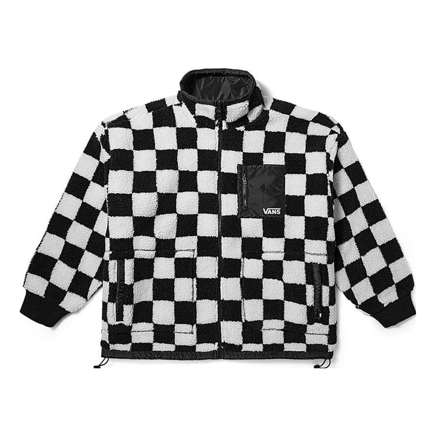 (WMNS) Vans Checkerboard Sherpa Jacket 'White Black' VN000H0RCY4
