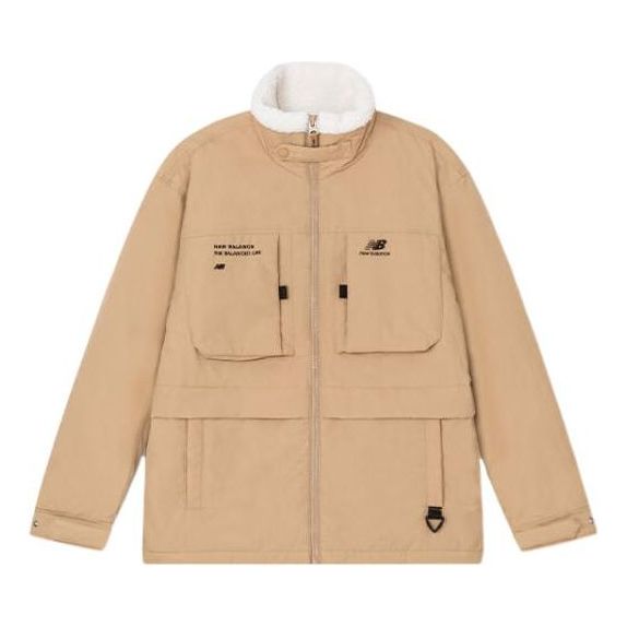 New Balance Logo Warm Jacket 'Khaki White' 5QC44293-BEI