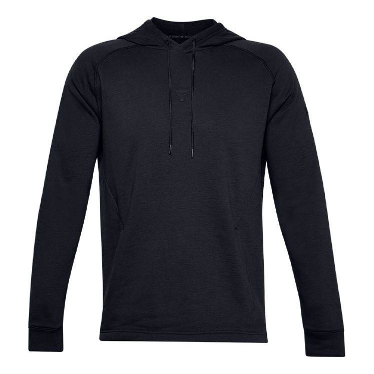 Under Armour Project Rock Charged Cotton Logo Hoodie 'Black' 1357193-001