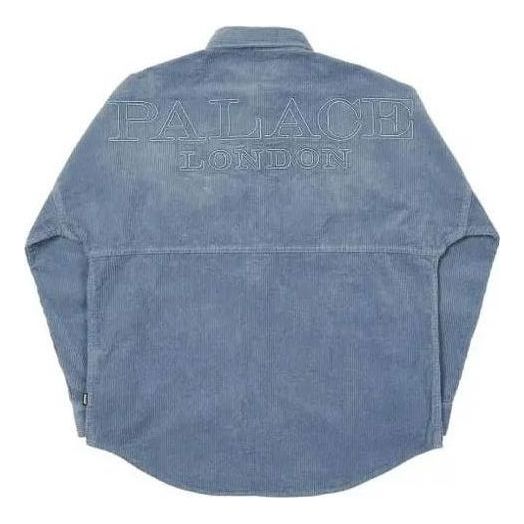 Palace Washed Drop Shoulder Cord Shirt FW21 'Blue' P21SHT031