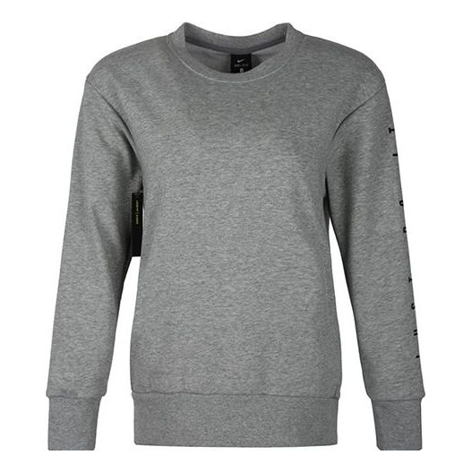 (WMNS) Nike Crew Grx Knitting Round-neck Sweatshirt 'Grey' AT0600-063