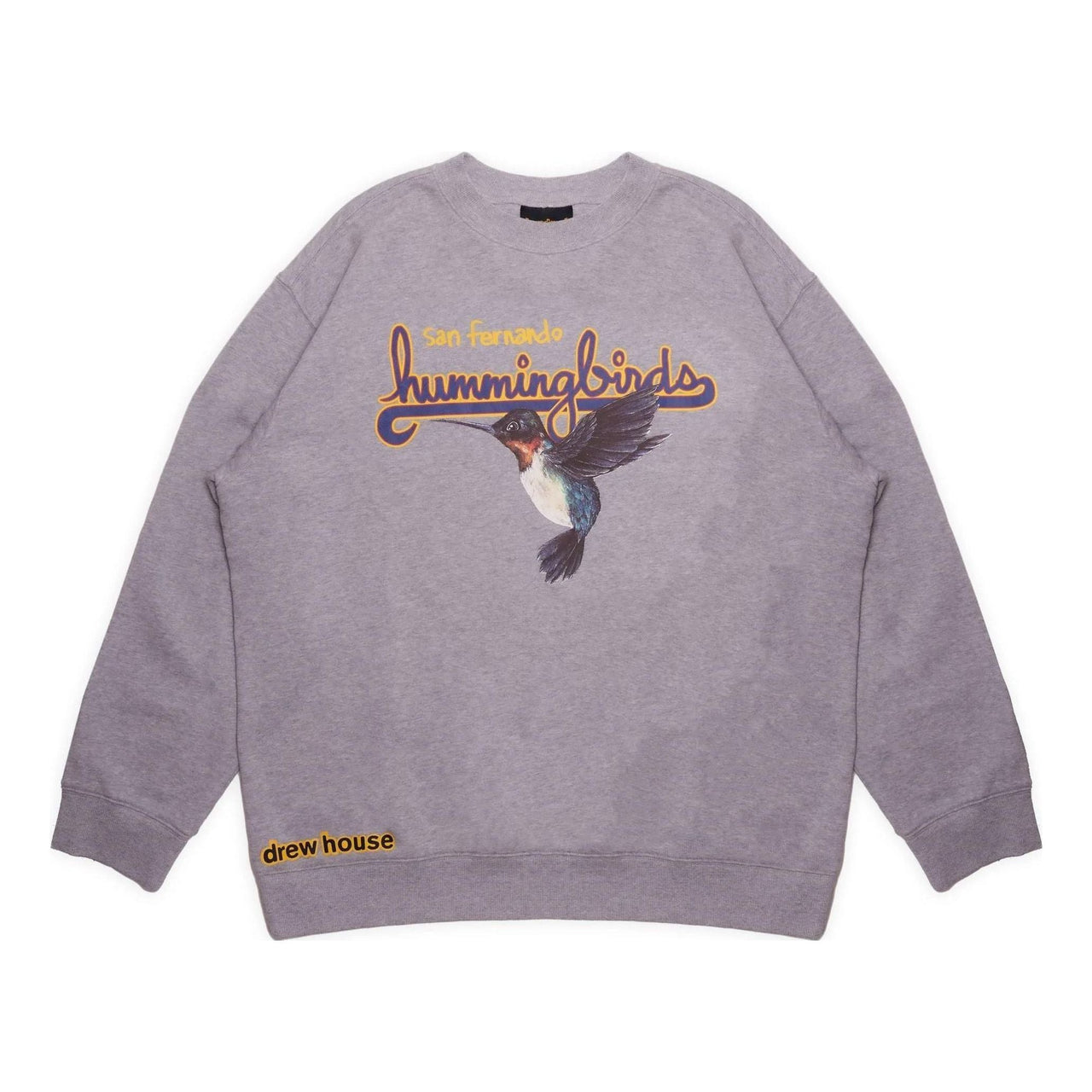 Drew House Hummingbirds Crewneck Sweatshirt 'Heather Grey' DR-FW22-450