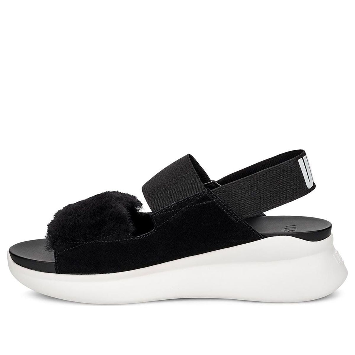 (WMNS) UGG Silverlake Black White Sandals 1101919-BKW