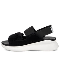 (WMNS) UGG Silverlake Black White Sandals 1101919-BKW