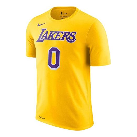 Nike NBA Kuzma lakers Team limited Jersey Short Sleeve Yellow AR4888-736
