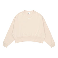 (WMNS) Nike Sportswear Collection Small Logo Cropped Sweatshirt 'Beige' DJ7666-219