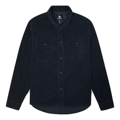 Men's Converse Sports Cargo corduroy Shirt Jacket Black 10019954-A12