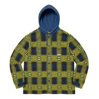 Supreme Hooded Shadow Plaid Shirt 'Green Blue' SUP-FW20-284