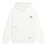 Li-Ning Embroidered Logo Hoodie 'Creamy White' AWDSF73-1