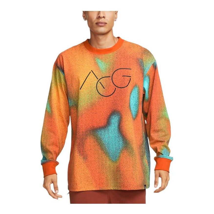 Nike ACG Allover Print Long-Sleeve Tee 'Tour Yellow' DV9663-719