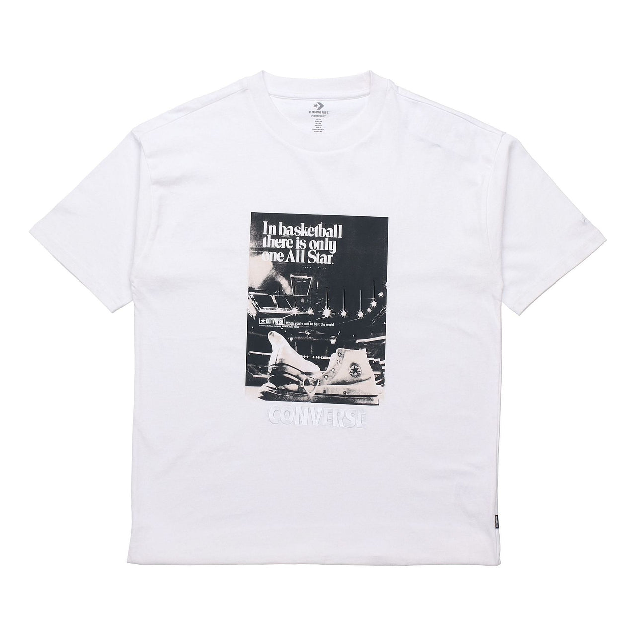 Converse Chuck Taylor Washed Archive Basketball T-Shirt 'White' 10022903-A02