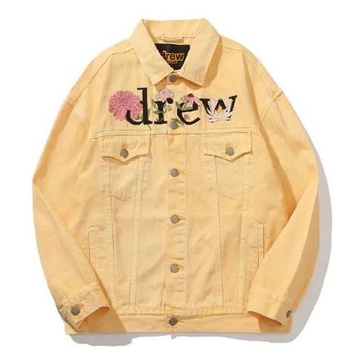 Drew House Floral Trucker Jacket 'Washed Tangerine' DR-SS21-115