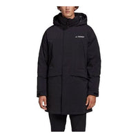 adidas Xplr Dwn Praka Stay Warm mid-length hooded down Jacket Black GE9932