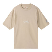 Men's Jordan Flight Essentials Embroidered Logo Sports Round Neck Short Sleeve Apricot Color T-Shirt DA9890-245