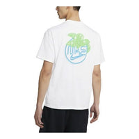 Nike Miami Logo Embroidered Sports Round Neck Basketball Short Sleeve White DB5951-100