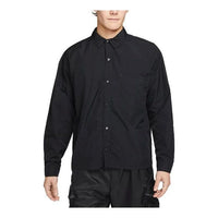 Nike Sportswear Tech Pack Woven Long-sleeve Shirt 'Black' DX0206-010