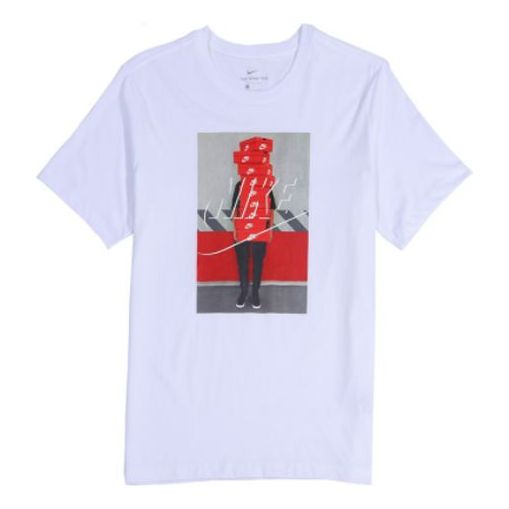 Nike Sportswear Printed Casual Sport Short Sleeve White BQ0069-100