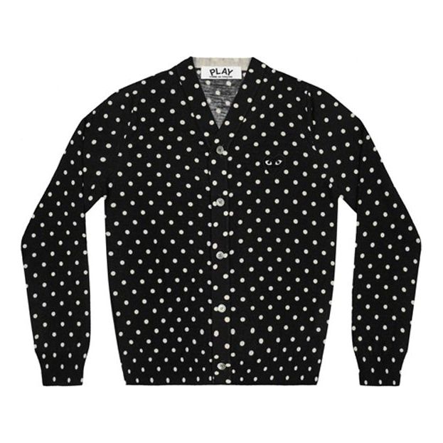 COMME des GARCONS PLAY Polka Dot Cardigan Black Emblem 'Black' AZ-N038-051-1