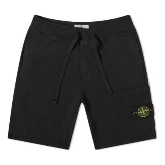 STONE ISLAND Garment Dyed Sweat Shorts 'Black' 761564651-V0029