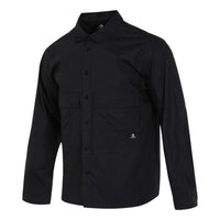 Converse Seasonal Woven Long Sleeve Shirt 'Black' 10025284-A01