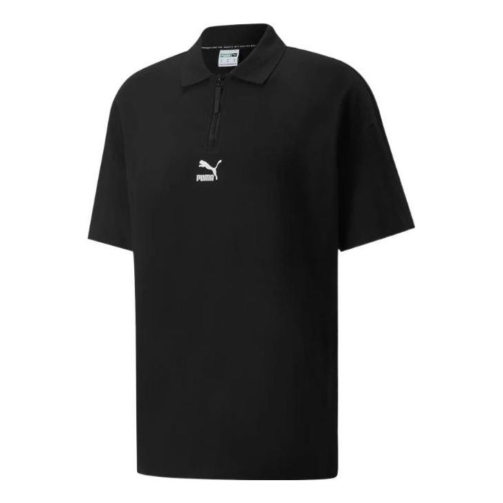 PUMA Logo Polo Shirt 'Black' 535271-01