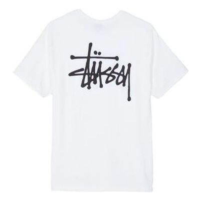 Stussy Classic Basic Printing Short Sleeve 'White' 1904257
