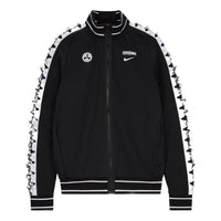 Men's Nike x ACRONYM Crossover Contrasting Colors Sleeve Stand Collar Woven Sports Jacket Us Edition Black CU0469-010
