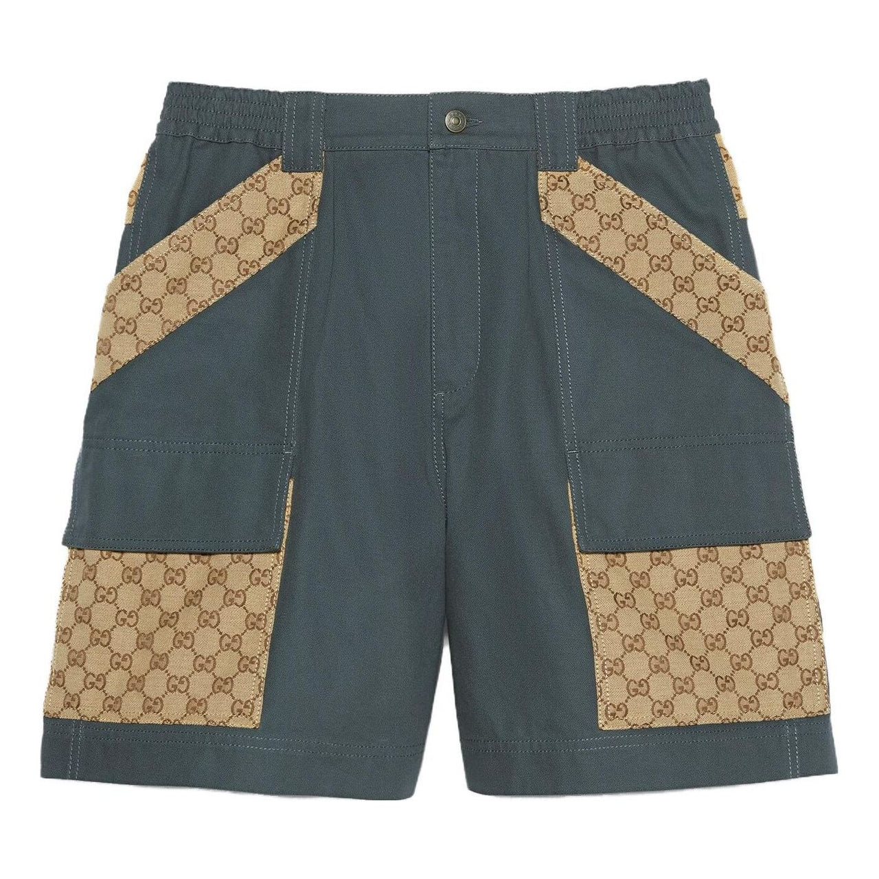 Gucci Cotton Canvas Bermuda GG Insert Shorts 'Dark Grey' 742850-XDCEY-1168