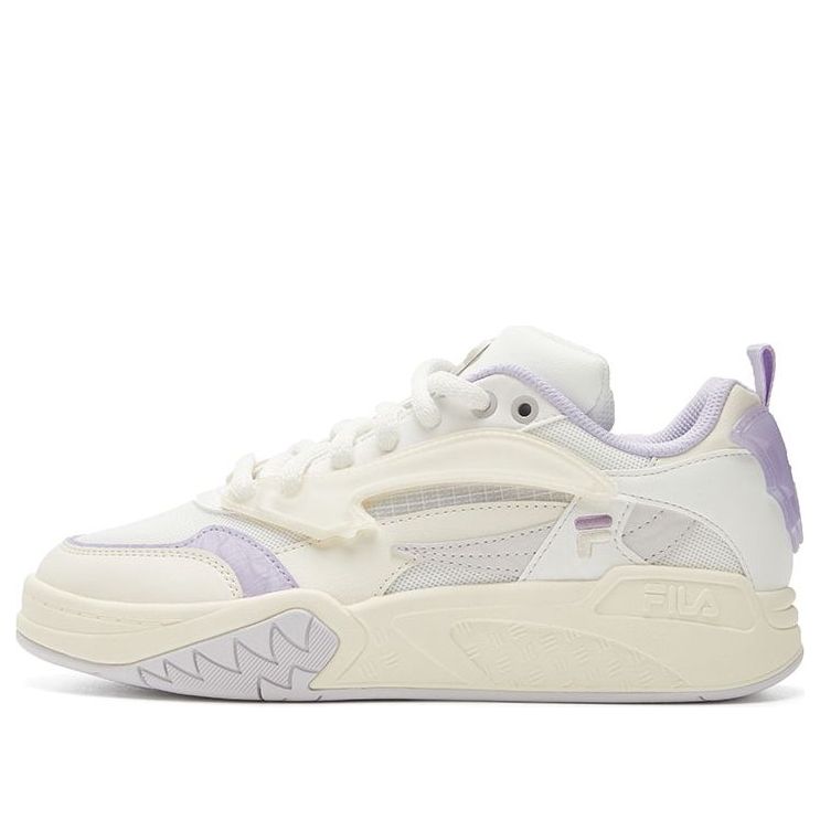 (WMNS) FILA FUSION Lifestyle Basketball Heritage Sneakers 'White Purple' T12W323205FBP