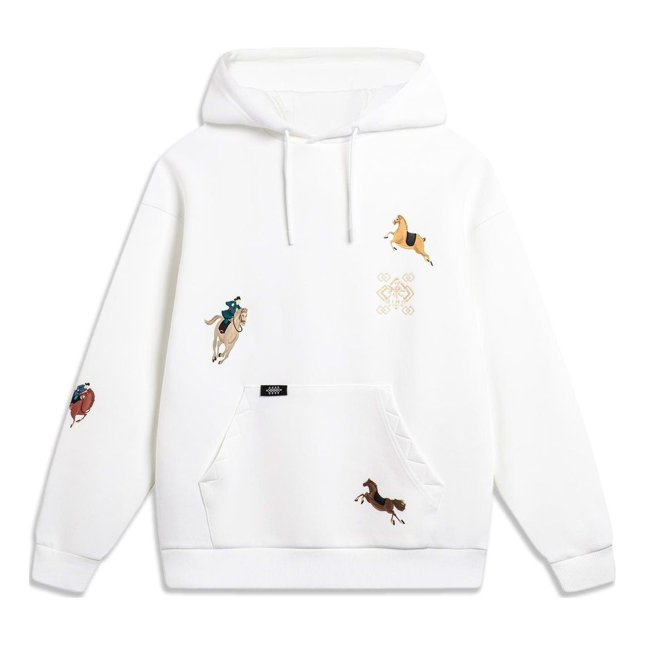 Li-Ning Chinese Culture Horse Graphic Hoodie 'White' AWDTE21-1