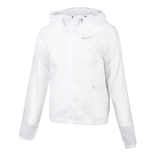 (WMNS) Nike Zipper Cardigan hooded Running Jacket White CZ2834-100