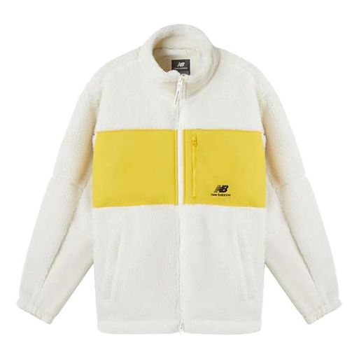 New Balance Lifestyle Cotton Warm Jacket 'White Yellow' MDA35013-CRE