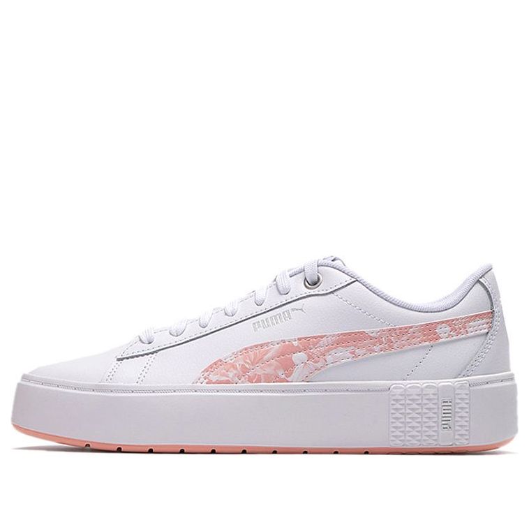 (WMNS) PUMA Smash Platform V2 Untamed Su Shoes For White/Pink 368885-01