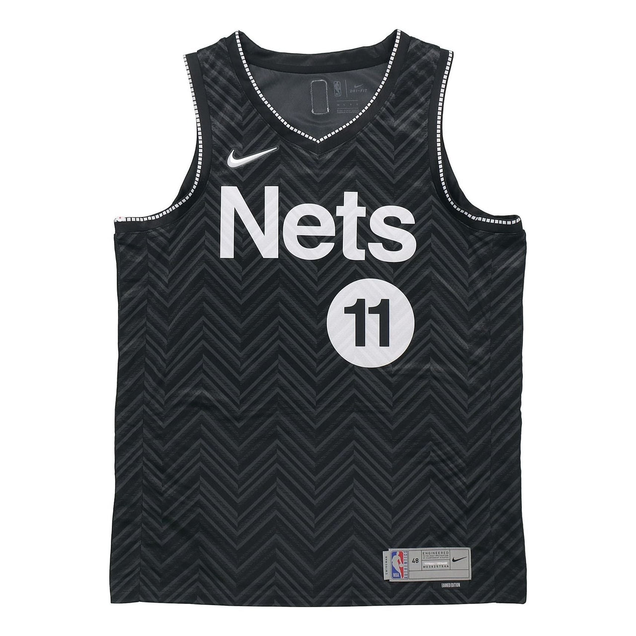 Men's Nike NBA Retro Basketball Jersey/Vest SW Fan Edition Award Version Brooklyn Nets Kyrie Irving No. 11 Black CW6804-011