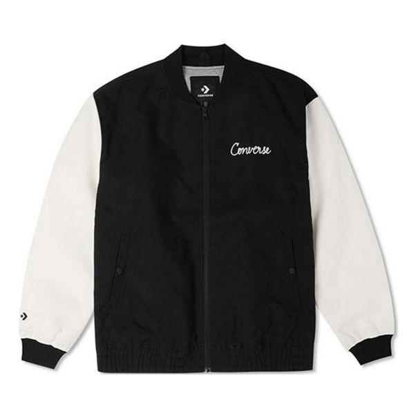 Converse Chain Stitch Woven Jacket 'Black' 10025514-A03
